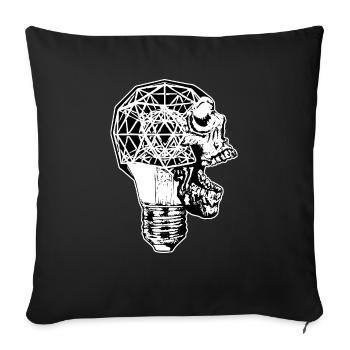 Skull Bulb - Sofa pillowcase 17,3'' x 17,3'' (45 x 45 cm) - black - Front