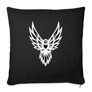 Eagle - Sofa pillowcase 17,3'' x 17,3'' (45 x 45 cm) - black - Front