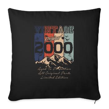 Legendary 2000 vintage - Sofa pillowcase 17,3'' x 17,3'' (45 x 45 cm) - black - Front