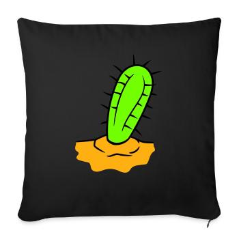 Cactus Plant Prickly Spiny Deserts Cacti - Sofa pillowcase 17,3'' x 17,3'' (45 x 45 cm) - black - Front