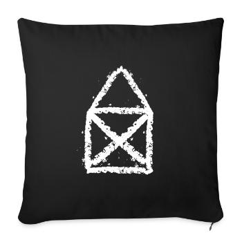 House of St. Nicholas chalk - Sofa pillowcase 17,3'' x 17,3'' (45 x 45 cm) - black - Front