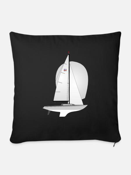 H Boot Crack - Sofa pillowcase 17,3'' x 17,3'' (45 x 45 cm) - black