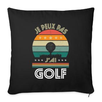 I Can't I Have Golf - Golfer Gift Idea - Sofa pillowcase 17,3'' x 17,3'' (45 x 45 cm) - black - Front