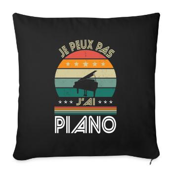 I Can't I Have Piano - Pianist Geschenkidee - Sofakissenbezug 45 x 45 cm - Schwarz - Vorne