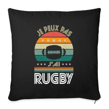 I Can't I Have Rugby - Rugby Man Gift Idea - Sofa pillowcase 17,3'' x 17,3'' (45 x 45 cm) - black - Front