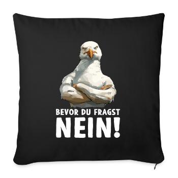 Seabird Avant que vous ne demandiez Non - Housse de coussin décorative 45 x 45 cm - noir - Devant