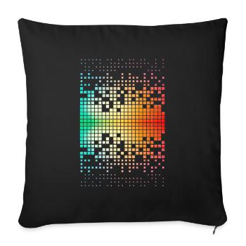 Squares - Sofa pillowcase 17,3'' x 17,3'' (45 x 45 cm) - black - Front