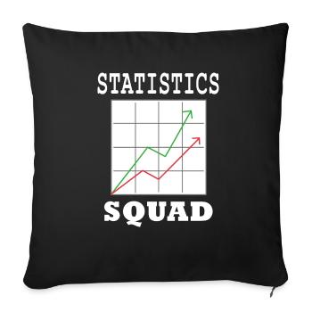 Statistics Analyst Data Manager Statistician - Sofa pillowcase 17,3'' x 17,3'' (45 x 45 cm) - black - Front