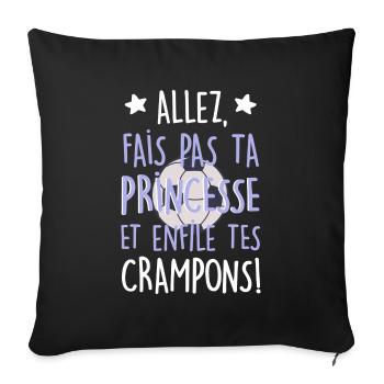 spécial Footballeuses - Housse de coussin décorative 45 x 45 cm - noir - Devant