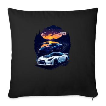 Classic sports car - Sofa pillowcase 17,3'' x 17,3'' (45 x 45 cm) - black - Front