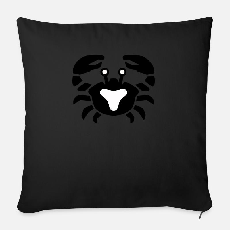 Sternzeichen Krebs - Sofakissenbezug 45 x 45 cm - Schwarz
