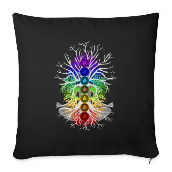 Chakra Harmony - Sofa pillowcase 17,3'' x 17,3'' (45 x 45 cm) - black - Front