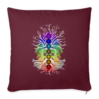 Chakra Harmony - Sofa pillowcase 17,3'' x 17,3'' (45 x 45 cm) - burgundy - Front
