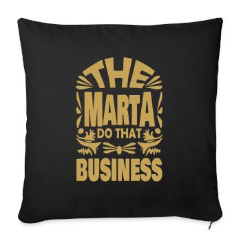 The Marta do that business - Sofakissenbezug 45 x 45 cm - Schwarz - Vorne