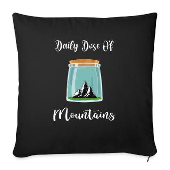 Mountain hiking servus alpin mountaineering mountains - Sofa pillowcase 17,3'' x 17,3'' (45 x 45 cm) - black - Front