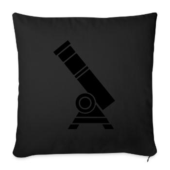 telescope - Sofa pillowcase 17,3'' x 17,3'' (45 x 45 cm) - black - Front