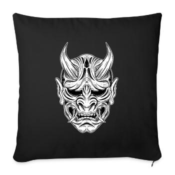 Skull Skull Horror Skeleton Halloween Geisha - Sofa pillowcase 17,3'' x 17,3'' (45 x 45 cm) - black - Front