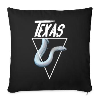 Texas Rat Snake Reptile Keeper Snake Propriétaire de serpent - Housse de coussin décorative 45 x 45 cm - noir - Devant