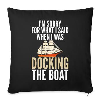 Catamaran sailing - Sofa pillowcase 17,3'' x 17,3'' (45 x 45 cm) - black - Front