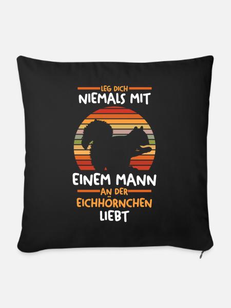 Erdmännchen - Sofakissenbezug 45 x 45 cm - Schwarz
