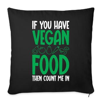 If you want vegetarian-vegetable-lover-graphic of the - Sofa pillowcase 17,3'' x 17,3'' (45 x 45 cm) - black - Front
