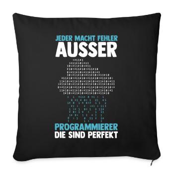 Programmieren Entwickler Coder Programmierer - Sofakissenbezug 45 x 45 cm - Schwarz - Vorne