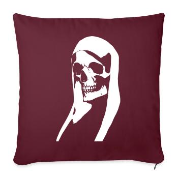 Unveil Your Enigmatic Aura with Unholy Nun, Satan - Sofa pillowcase 17,3'' x 17,3'' (45 x 45 cm) - burgundy - Front