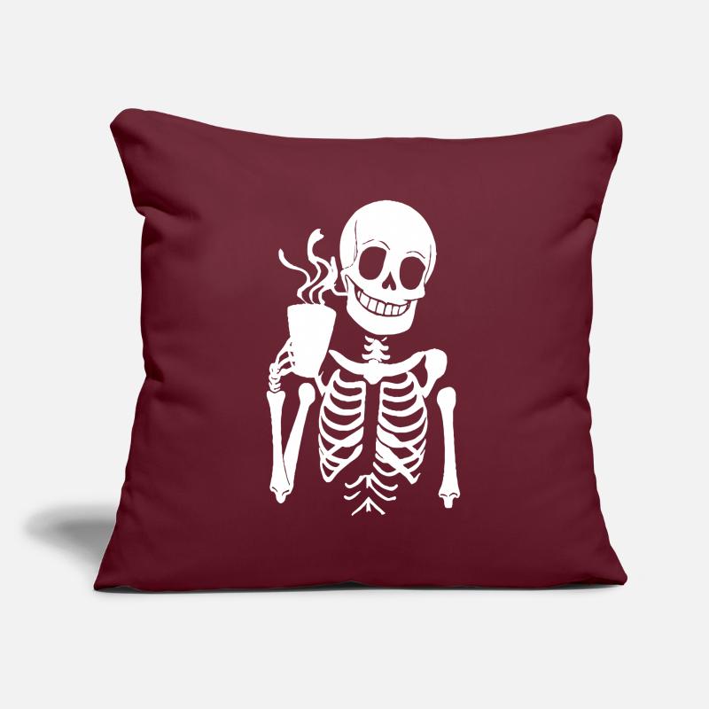 Sarcastic Funny Skeleton Drinking Espresso Coffee Sofa pillowcase 17,3'' x 17,3'' (45 x 45 cm)