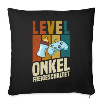 Niveau Oncle débloqué - Housse de coussin décorative 45 x 45 cm - noir - Devant