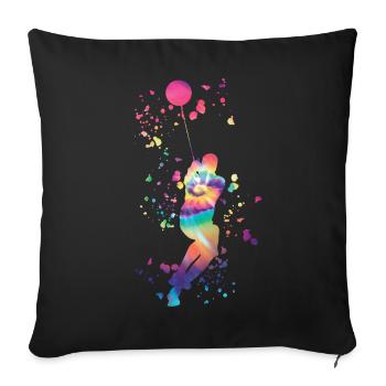 Hammer Thrower Colorsplash Hammer Throw - Sofa pillowcase 17,3'' x 17,3'' (45 x 45 cm) - black - Front