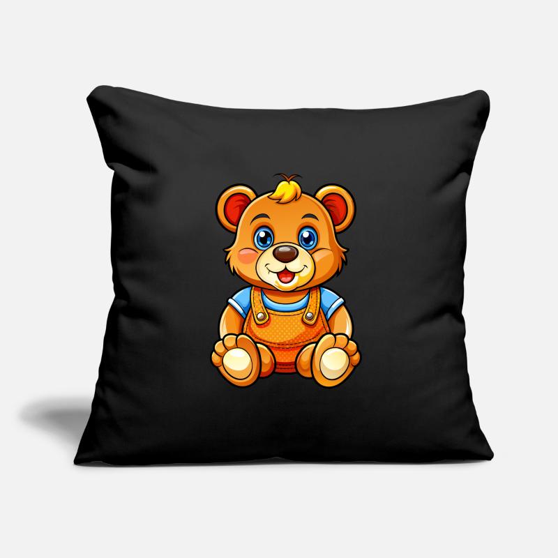 Teddy with dungarees Sofa pillowcase 17,3'' x 17,3'' (45 x 45 cm)
