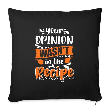 Chef Cuisine Hobby Chef Chef Chef - Housse de coussin décorative 45 x 45 cm - noir - Devant