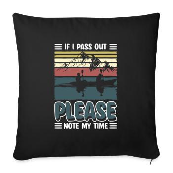 Barre de gouvernail de bateau - Housse de coussin décorative 45 x 45 cm - noir - Devant
