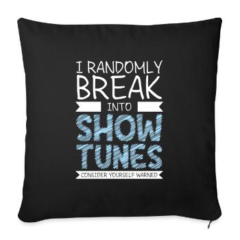 Theater Drama Club - Sofakissenbezug 45 x 45 cm - Schwarz - Vorne