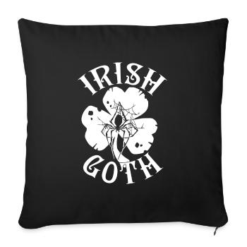Irish Goth St Patrick's Day - Housse de coussin décorative 45 x 45 cm - noir - Devant