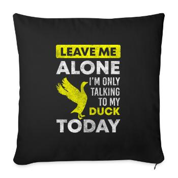Nature de canard - Housse de coussin décorative 45 x 45 cm - noir - Devant