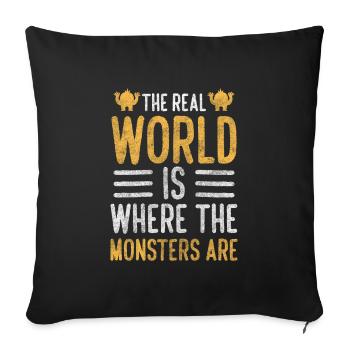Monster creature disguise - Sofa pillowcase 17,3'' x 17,3'' (45 x 45 cm) - black - Front