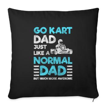 Kart Driver Go kart - Sofa pillowcase 17,3'' x 17,3'' (45 x 45 cm) - black - Front