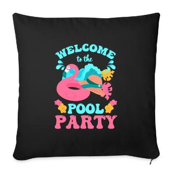 Swmming Pool Party Monster Recreation Garden Party - Housse de coussin décorative 45 x 45 cm - noir - Devant