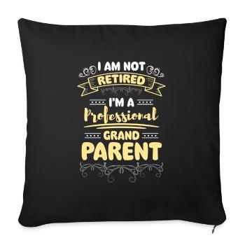 Grandma, Offspring, Grandfather, Favorite Person - Sofa pillowcase 17,3'' x 17,3'' (45 x 45 cm) - black - Front