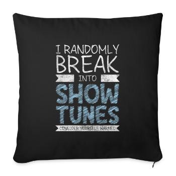 Actrice, Scène, Pièce De Théâtre, Comédie Musicale - Housse de coussin décorative 45 x 45 cm - noir - Devant