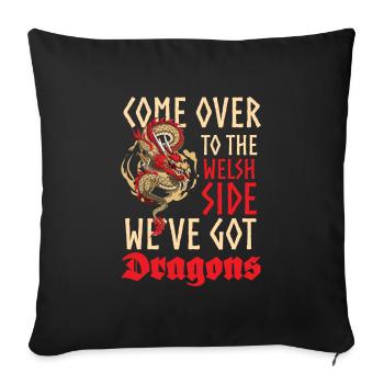 Dragon Medieval Fairy Tale China - Sofa pillowcase 17,3'' x 17,3'' (45 x 45 cm) - black - Front