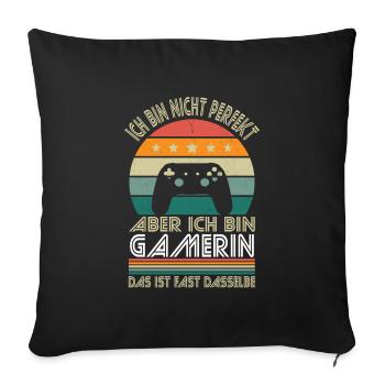 Je ne suis pas parfait, mais je suis un joueur - Housse de coussin décorative 45 x 45 cm - noir - Devant