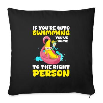 Pool Vacation Cooling Out Friends - Sofa pillowcase 17,3'' x 17,3'' (45 x 45 cm) - black - Front