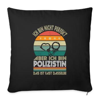 Je ne suis pas parfait, mais je suis un flic - Housse de coussin décorative 45 x 45 cm - noir - Devant
