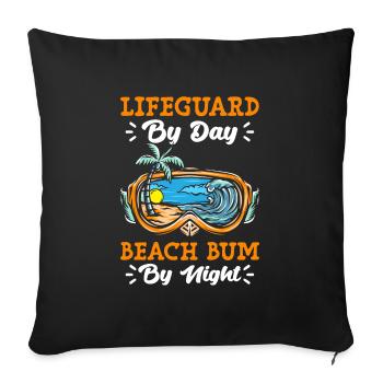 Swimming pool Indoor swimming pool Water sports - Sofa pillowcase 17,3'' x 17,3'' (45 x 45 cm) - black - Front