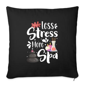 Wellness Meditation Chill Pilates - Sofa pillowcase 17,3'' x 17,3'' (45 x 45 cm) - black - Front