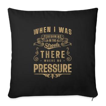 Concert de musiciens de rue - Housse de coussin décorative 45 x 45 cm - noir - Devant