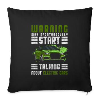 Strom Elektromobilität Innovation Modern - Sofakissenbezug 45 x 45 cm - Schwarz - Vorne