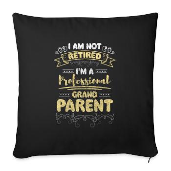 Granny Parents Love Pregnant - Sofa pillowcase 17,3'' x 17,3'' (45 x 45 cm) - black - Front